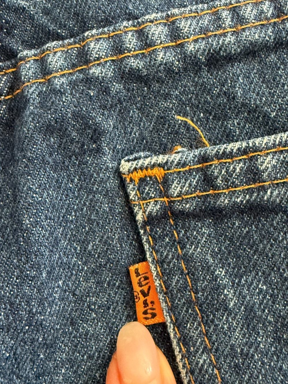 Levi’s Vintage 619 Orange Tab Cut Off Jean Denim Shorts - Picture 6 of 13